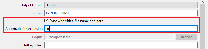 sync both name and path with the video