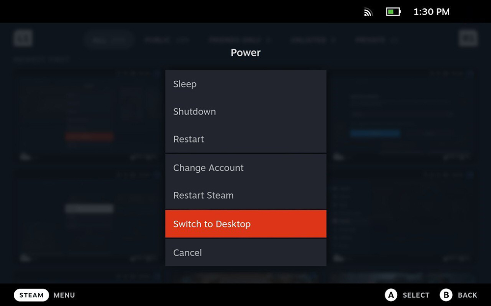 Switch Mode on Steam Deck