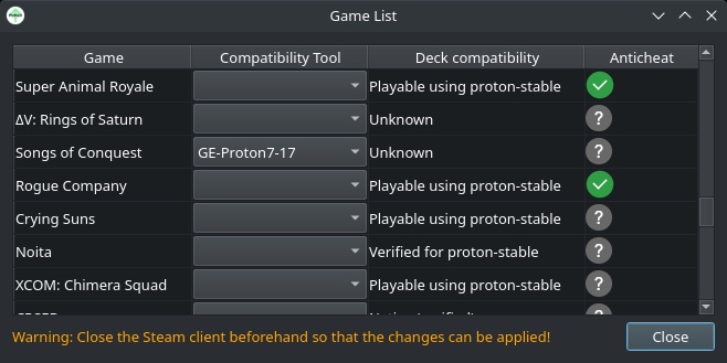 Change Proton version on ProtonUp-Qt