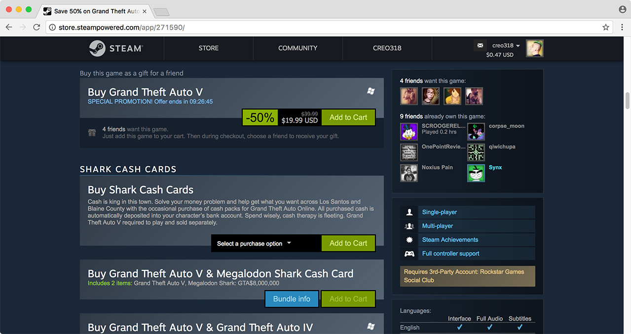 Game Store with Flat Steam UI