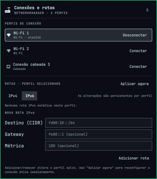 Seleção de rotas IPv6