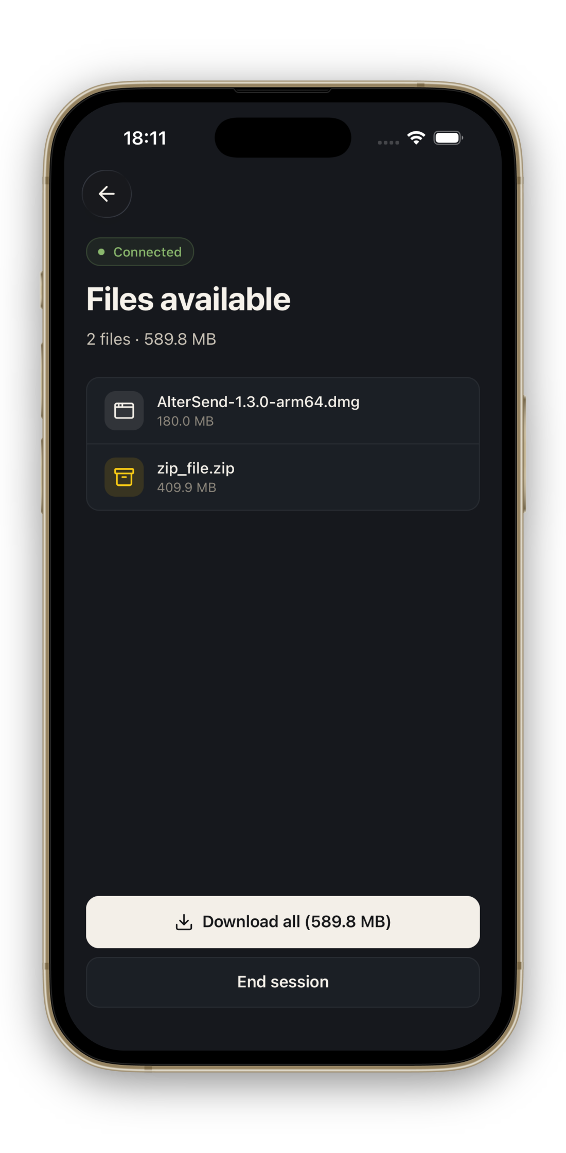AlterSend mobile