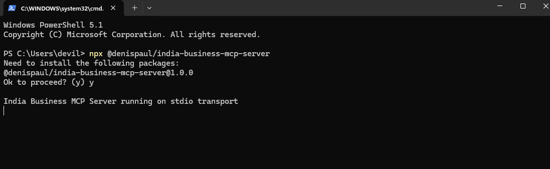 Cursor Settings showing active MCP Server