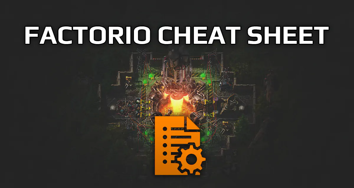 Factorio Cheat Sheet