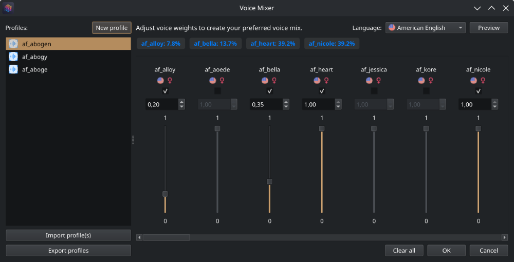 Abogen voice mixer
