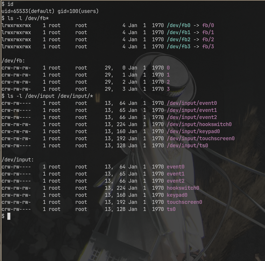 Framebuffer- und Eingabegeräte des Cisco CP-9951