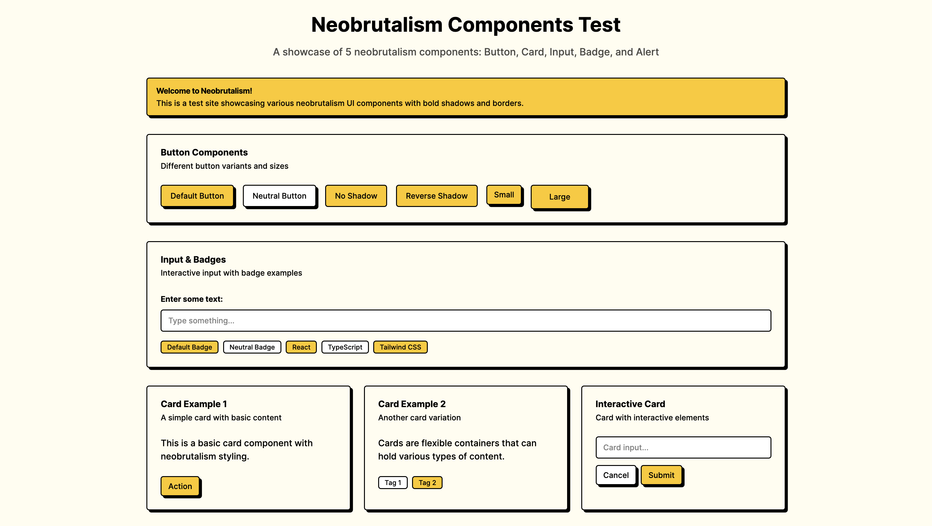 Sample UI generated with this MCP server
