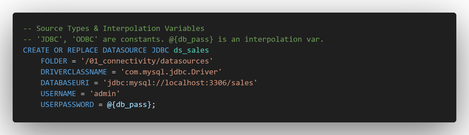 Denodo 9 Syntax Highlighting