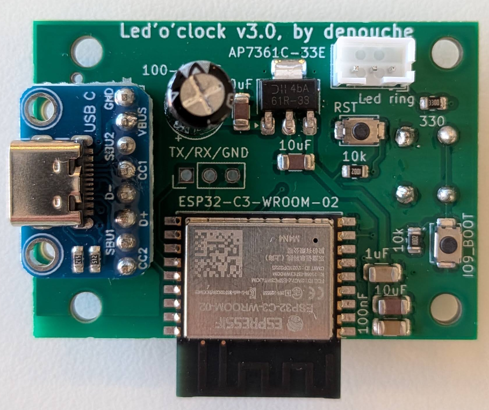 Led o clock, from the project README