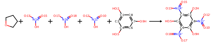 Balanced mapped reaction
