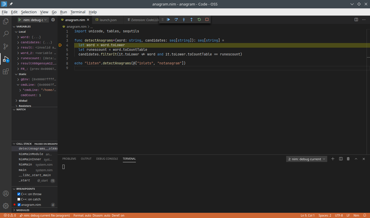 Debugger preview screenshot