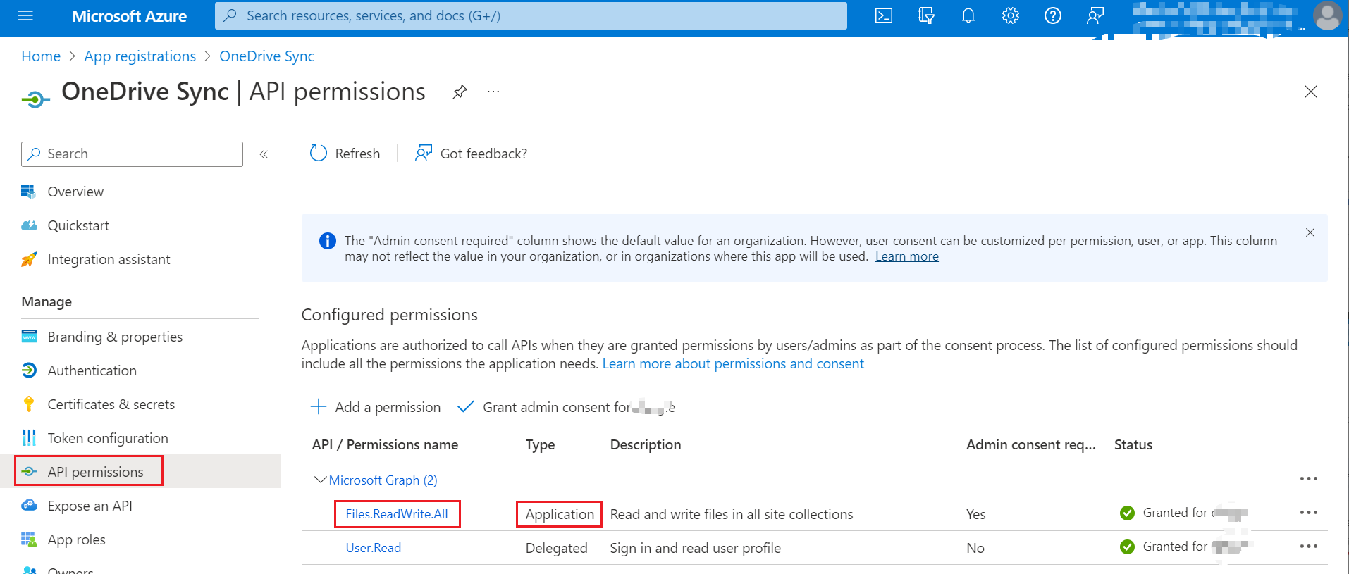 Set up API Permissions