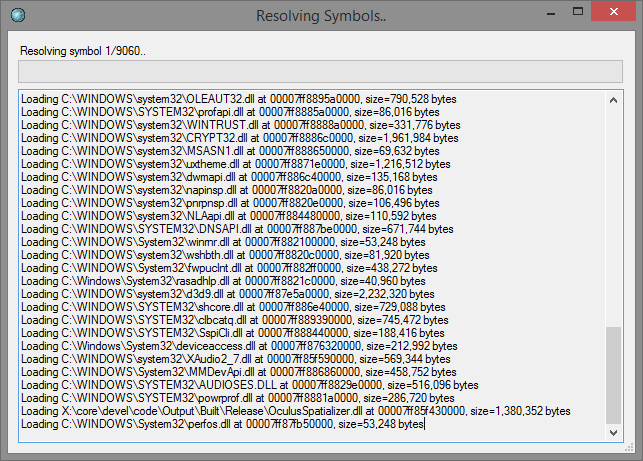 Symbol resolving dialog Symbol Resolver