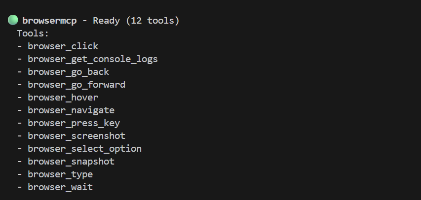  Testing with BrowserMCP