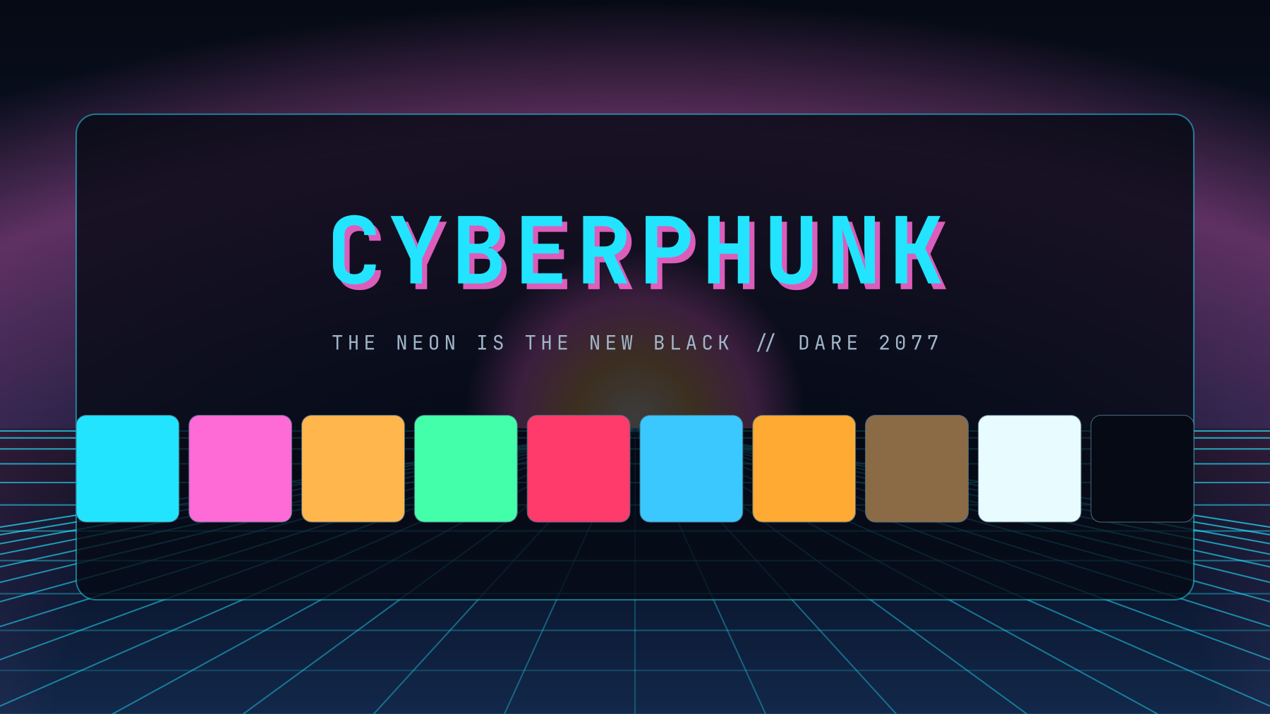 CYBERPHUNK — the neon wordmark this theme paints everywhere