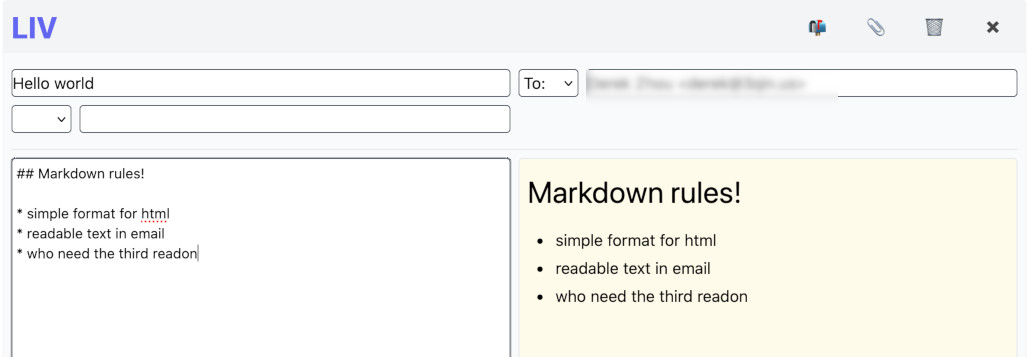 compose in markdown