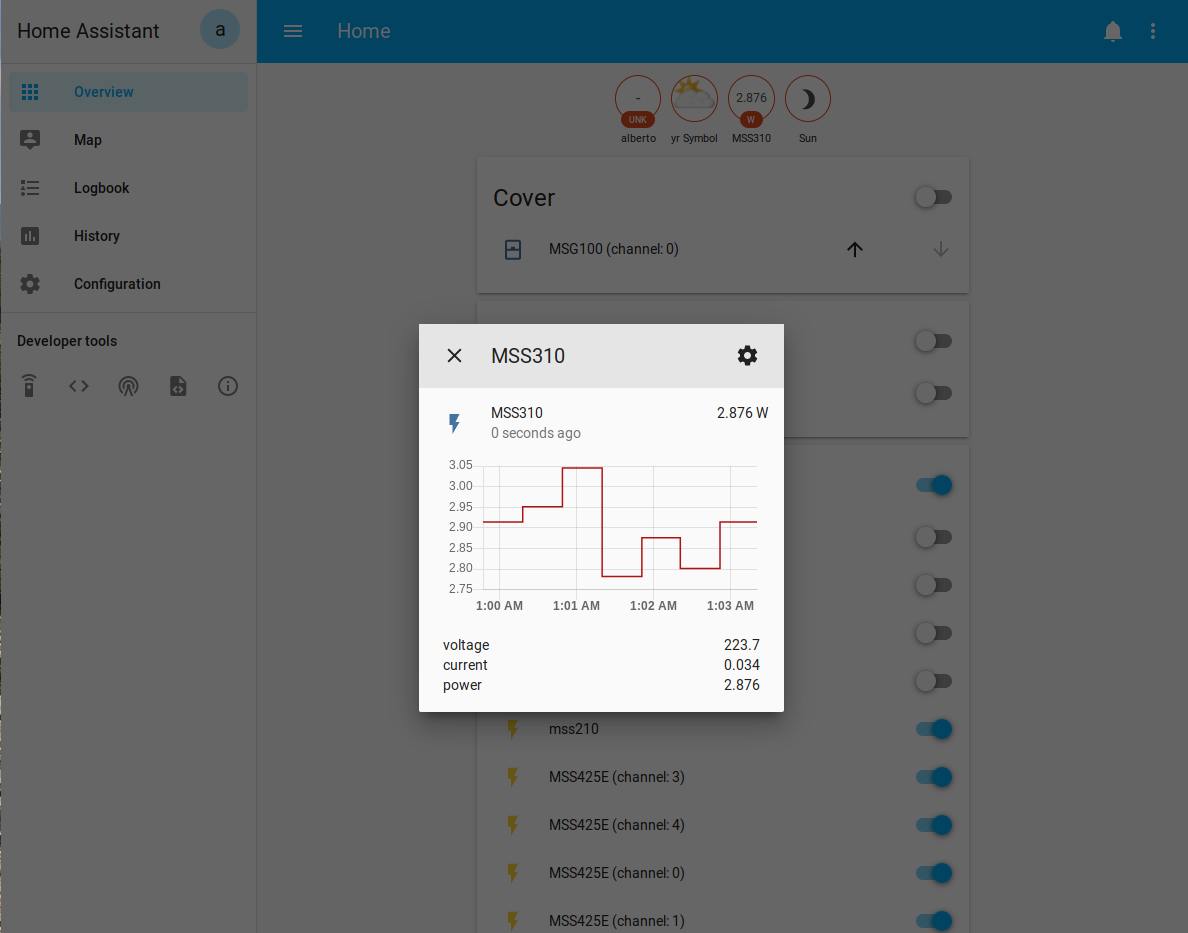 Power sensor feedbacks