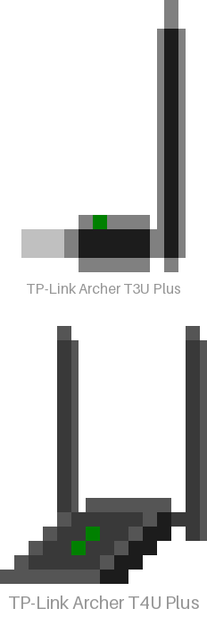 TP-Link Archer T3U Plus (top) / TP-Link Archer T4U Plus (bottom)