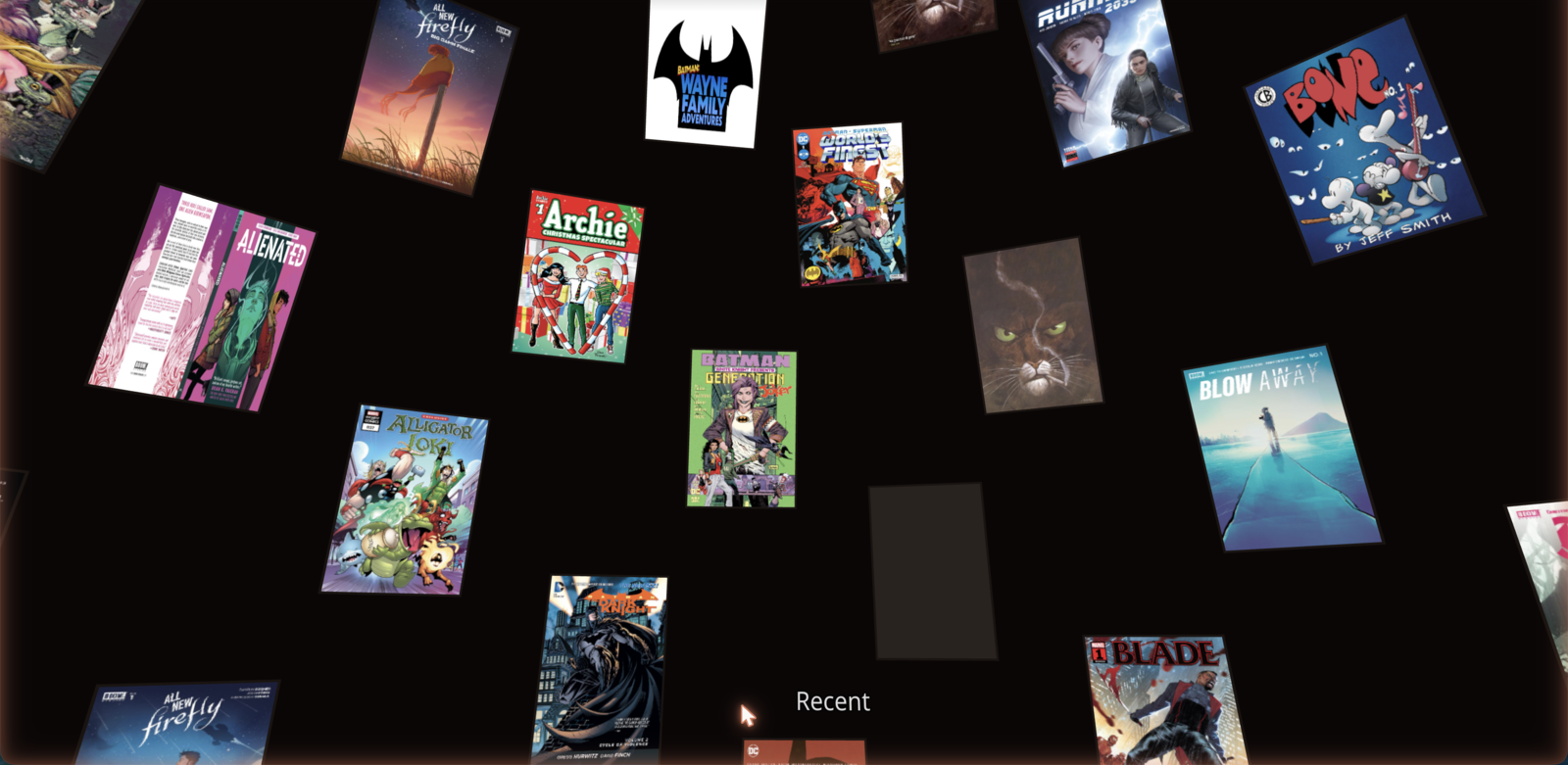 Recent mode surrounds you with your continue-reading and on-deck covers