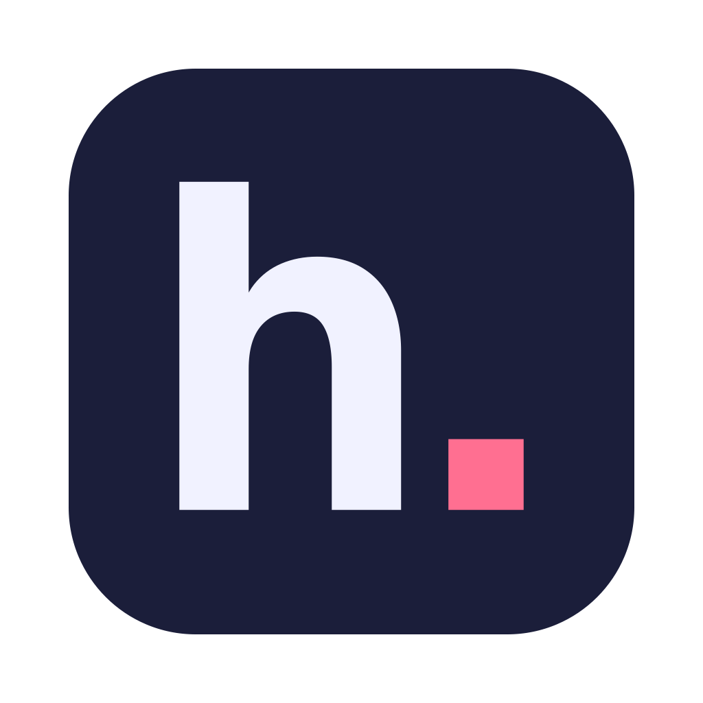 Hesper icon: h. on dusk indigo