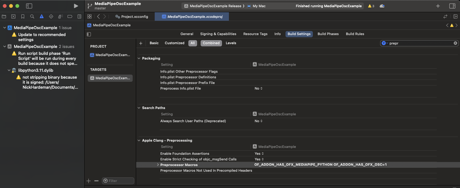 Preprocessor macro in XCode
