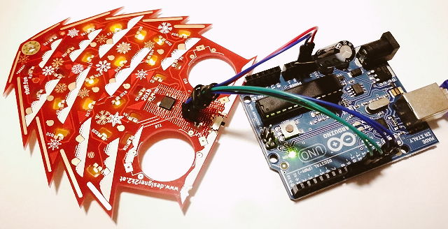 Arduino as ISP to programm the 2d xmas tree