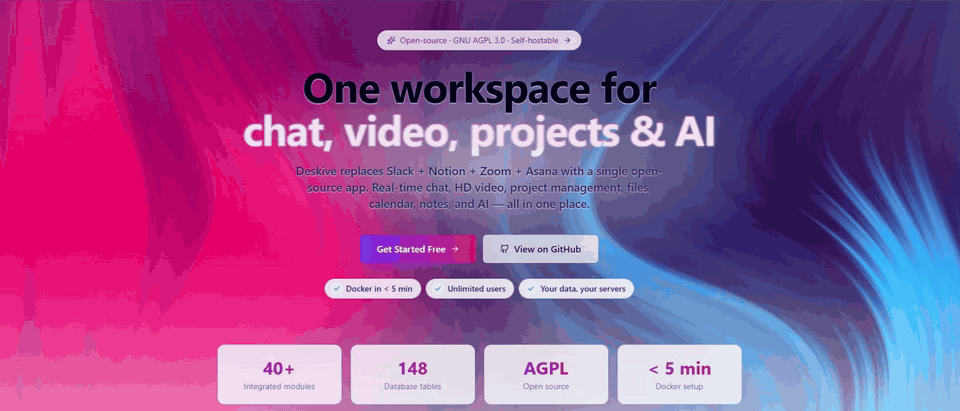 Deskive landing hero preview