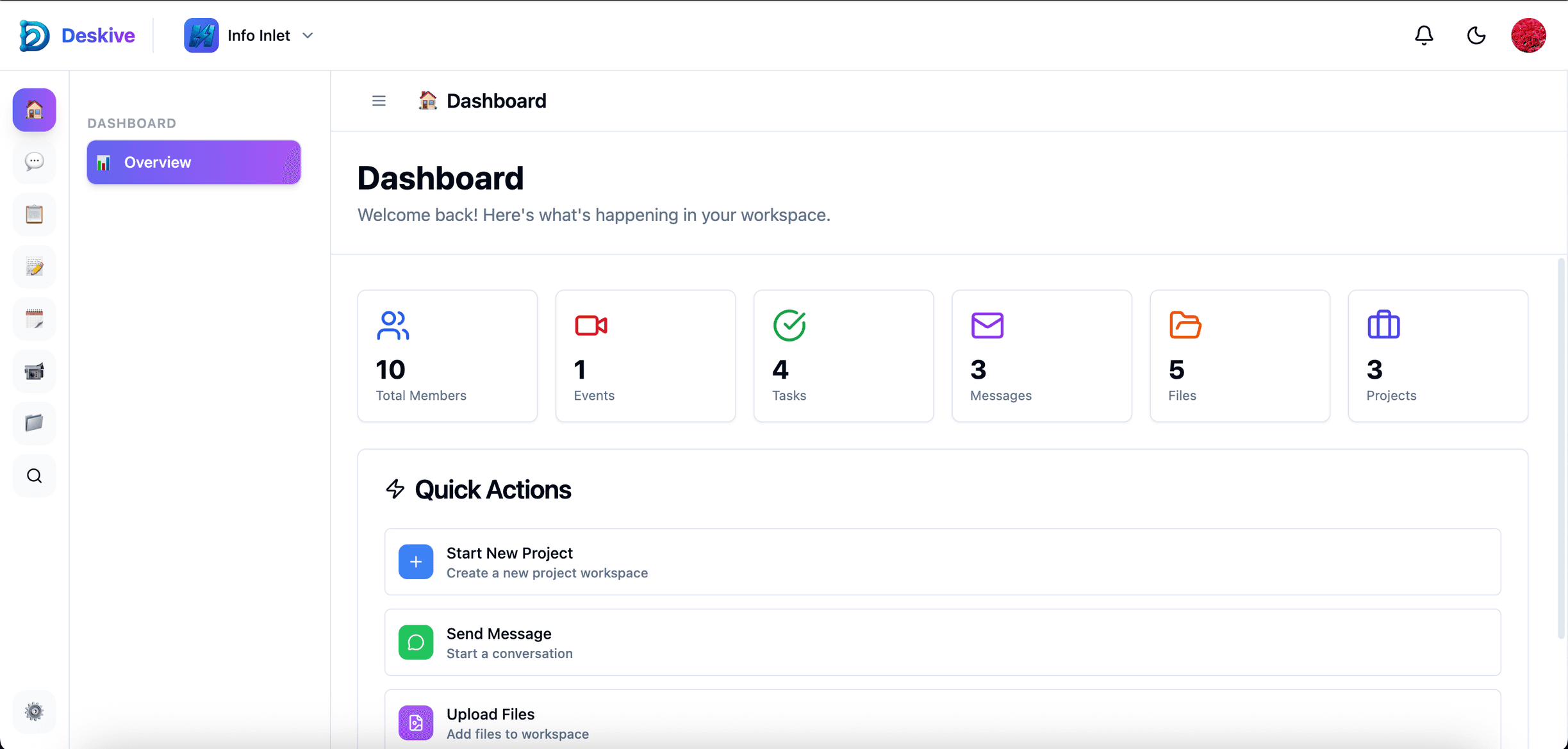 Deskive Dashboard
