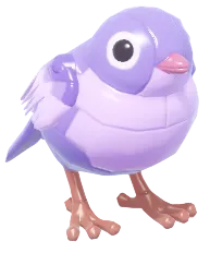 Gorrioncito morado de bloques