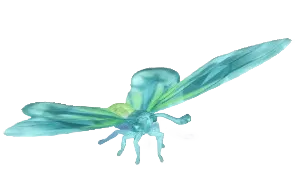 Mariposa alas de pájaro de cristal nevado