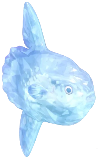 Pez luna de cristal nevado
