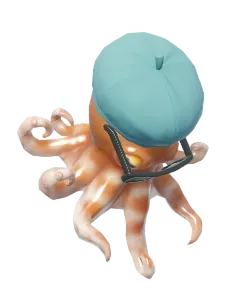 Pulpo pigmeo con sombrero de director índigo