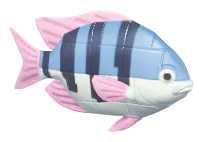 Pez payaso de bloques azul