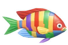 Pez payaso de bloques con franjas multicolor