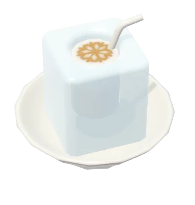 Latte en cubo de hielo