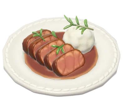 Carne con puré de rábano blanco