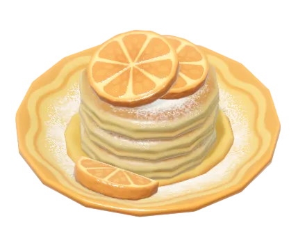 Panqueque con azúcar glacé de mandarina