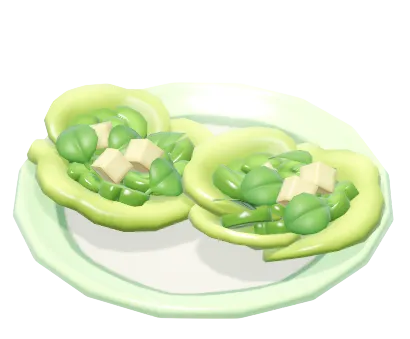 Taco de lechuga con helecho águila silvestre