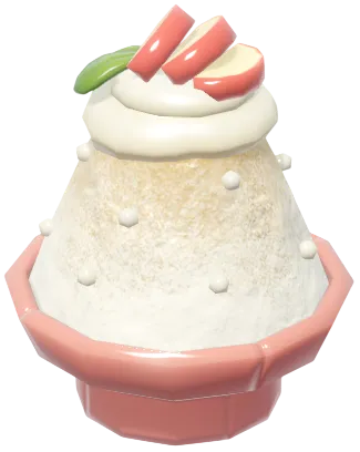 Granizado de manzana en cuenco de bloques
