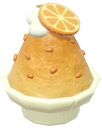 Granizado de mandarina en cuenco de bloques