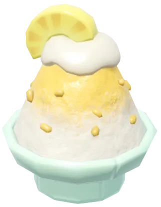 Granizado de piña en cuenco de bloques