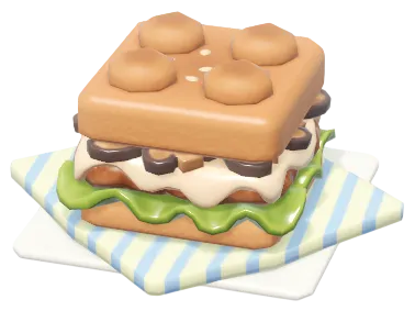 Hamburguesa de hongos con carne de bloques