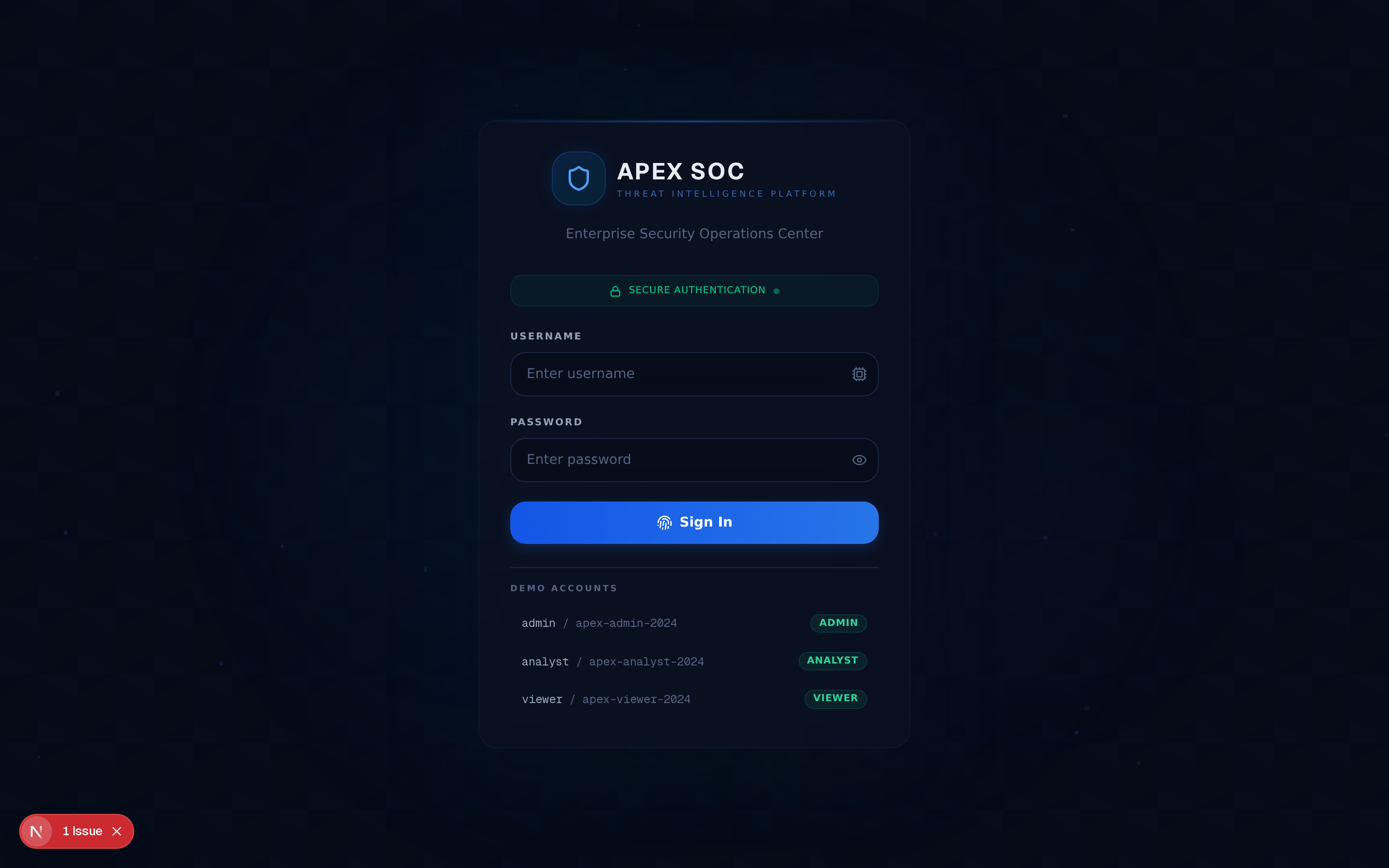 Login Screen