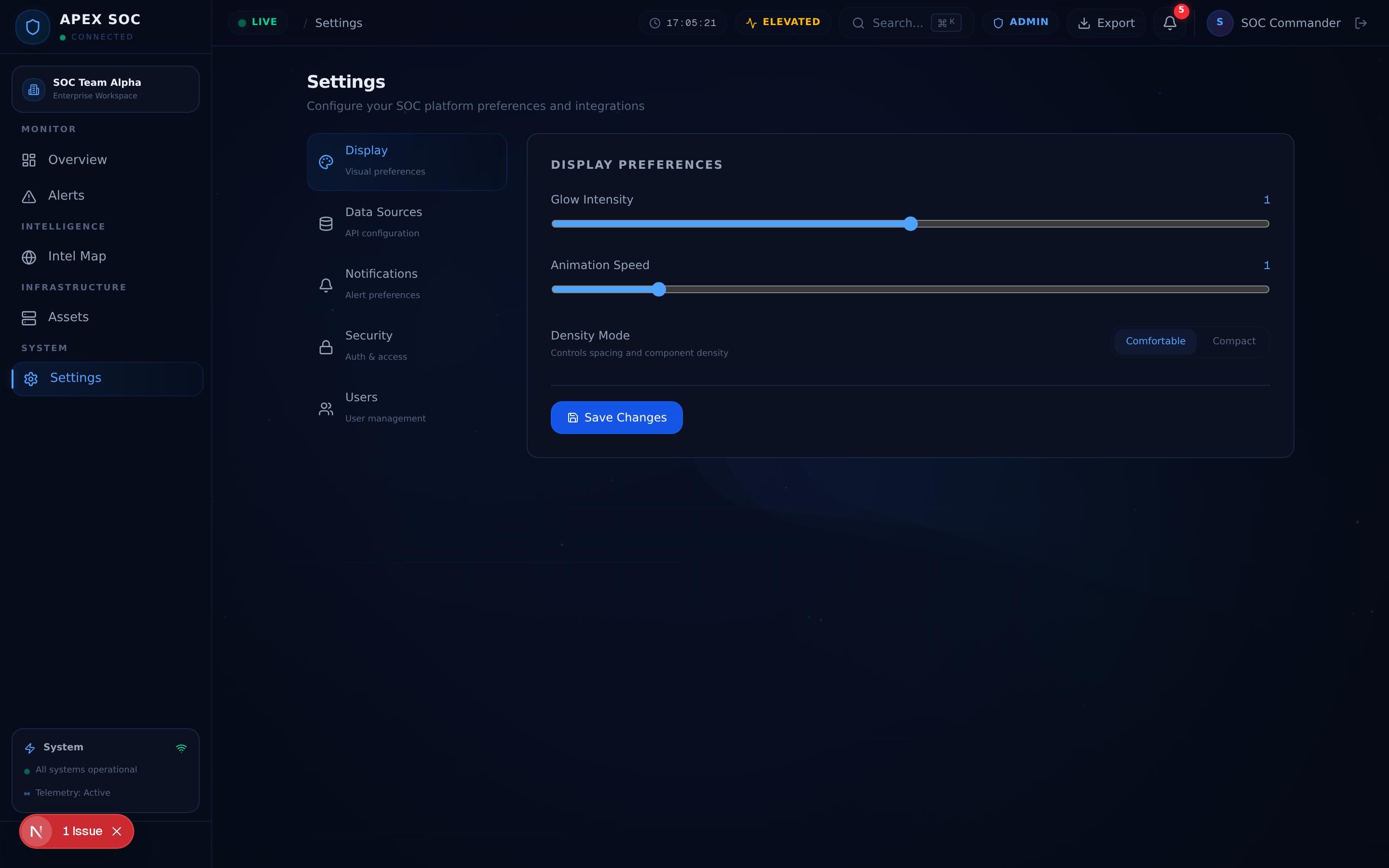 Settings View