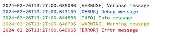 View structured and coloured output in console