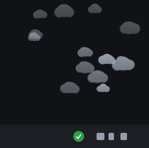 A burst of clouds rising from the Windows tray
