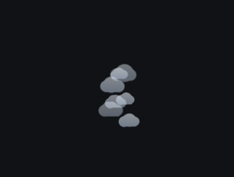 Floating puffs drifting away from the tray