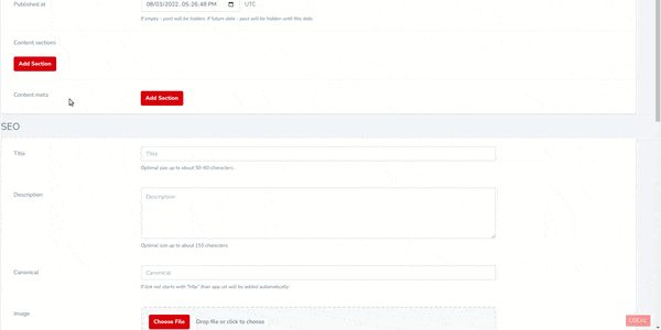 Laravel Nova Flexible Content in action
