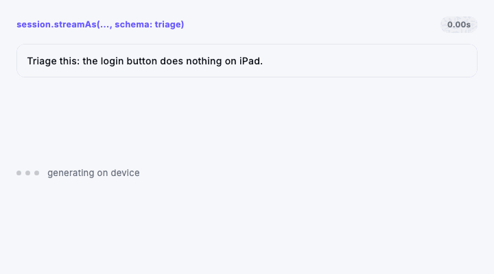 Fields filling in one at a time under a schema