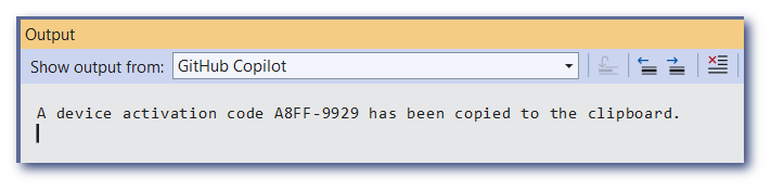 First run device code output